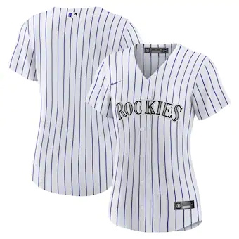 womens nike white colorado rockies home blank replica jerse